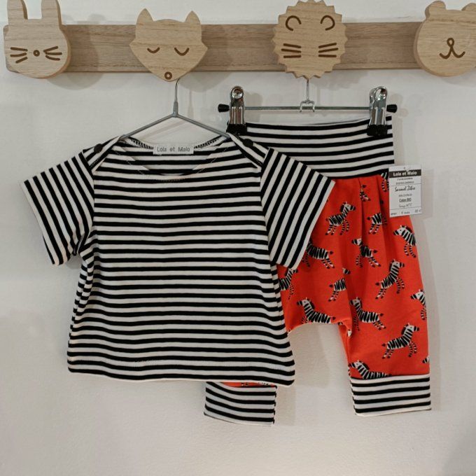 ENSEMBLE ZEBRE GRENADINE