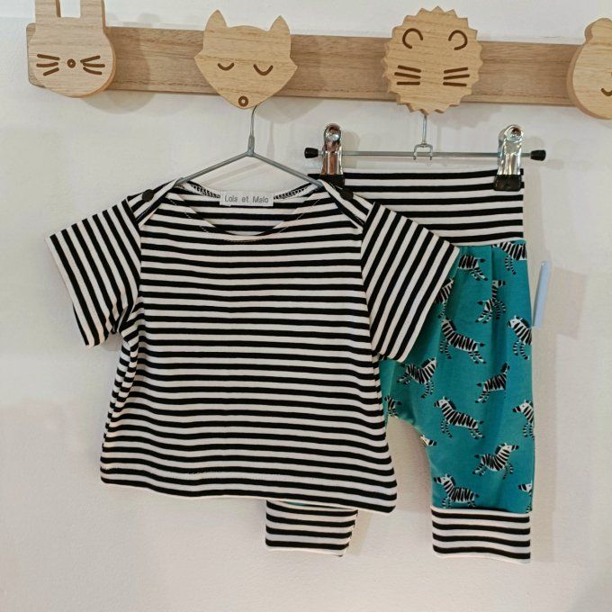 ENSEMBLE ZEBRE MENTHE