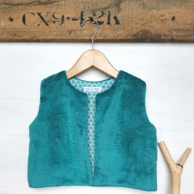 GILET CHODOUDOU TURQUOISE